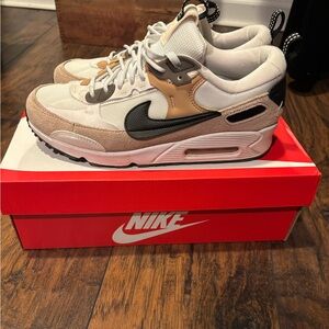 Nike Air Max Sneakers in Tan and White